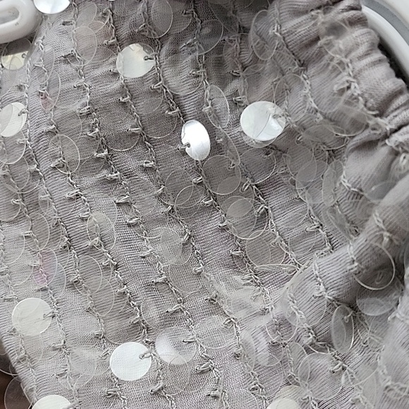 Club Monaco Justine Sequin V-neck dress Grey size 4 - Picture 6 of 12